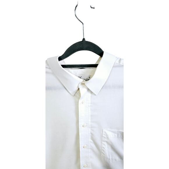 Classix Men's XL Long Sleeve Pocket Front Dress Shirt Solid White Office Career - Picture 3 of 6
